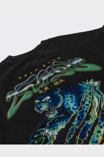 T-Shirt Neon Leopard Printed Nera - 4