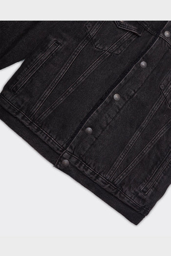 Giacca Denim Type 3 Sherpa Trucker Nero - 3