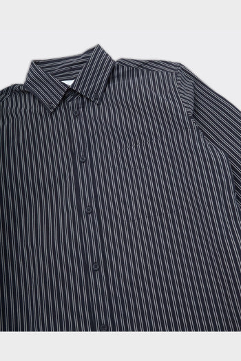 Camicia Kent Stripe Poplin Nera - 2