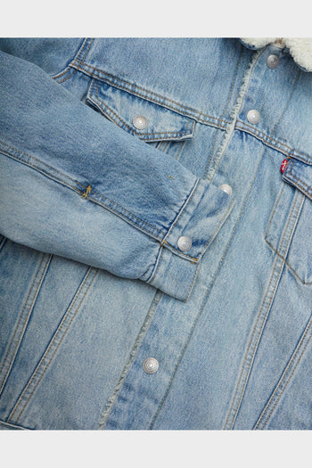 Giacca Denim Type 3 Sherpa Trucker Light Indigo - 3