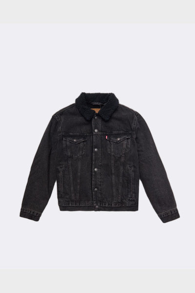 Giacca Denim Type 3 Sherpa Trucker Nero