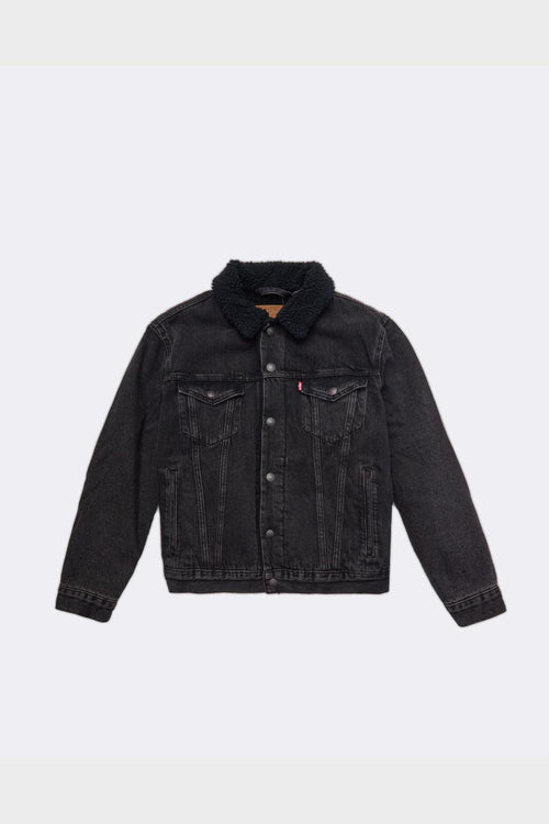 Giacca Denim Type 3 Sherpa Trucker Nero