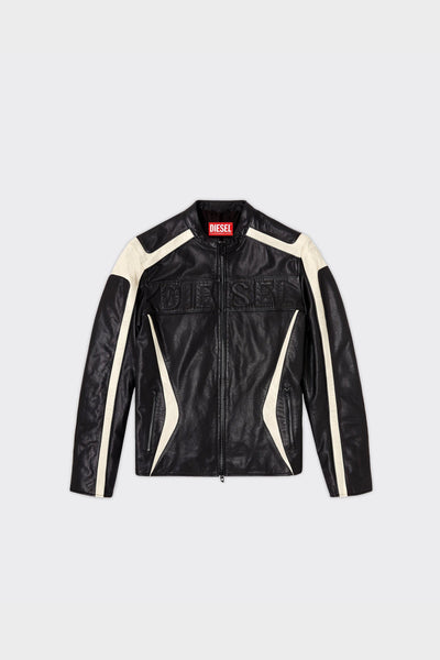 Giacca Biker Leather L-Adam Nera