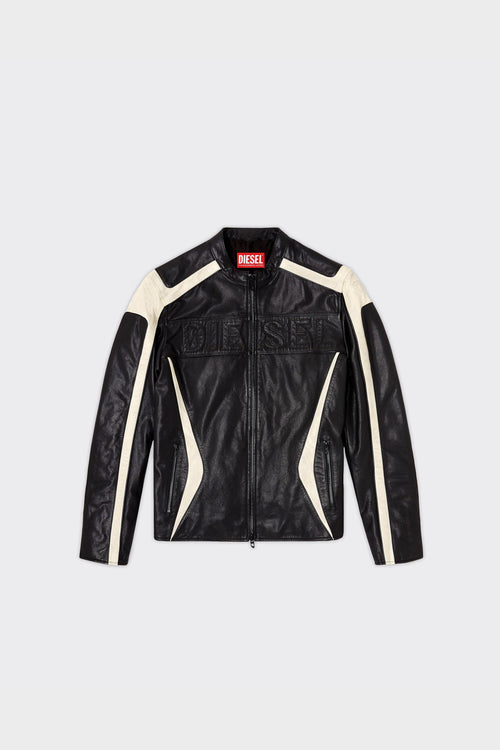 Giacca Biker Leather L-Adam Nera