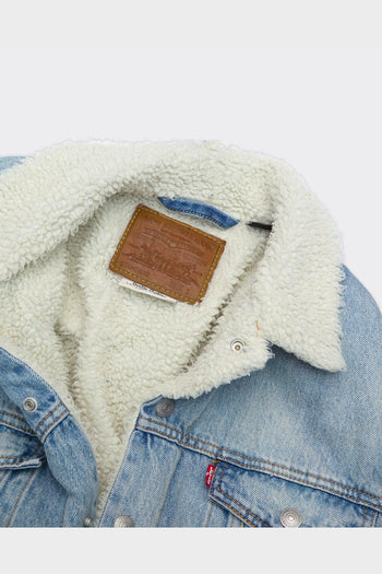 Giacca Denim Type 3 Sherpa Trucker Light Indigo - 2