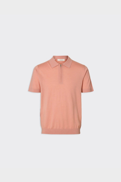 Polo Tray SS Half Zip Rose Dawn