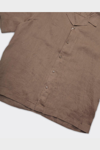 Camicia Kylian Linen SS Relaxed Resort Chocolate Chip - 2