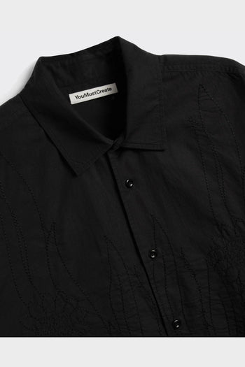 Camicia Curtis Embroidery Nera - 2
