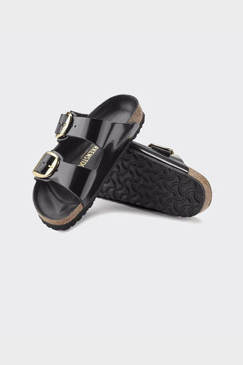Ciabatta W Arizona Big Buckle Shine Black Natural Leather - 3