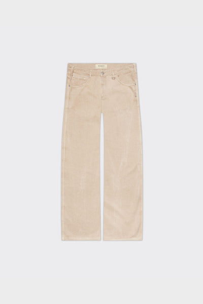 Pantaloni Canvas Wrinkled Sabbia