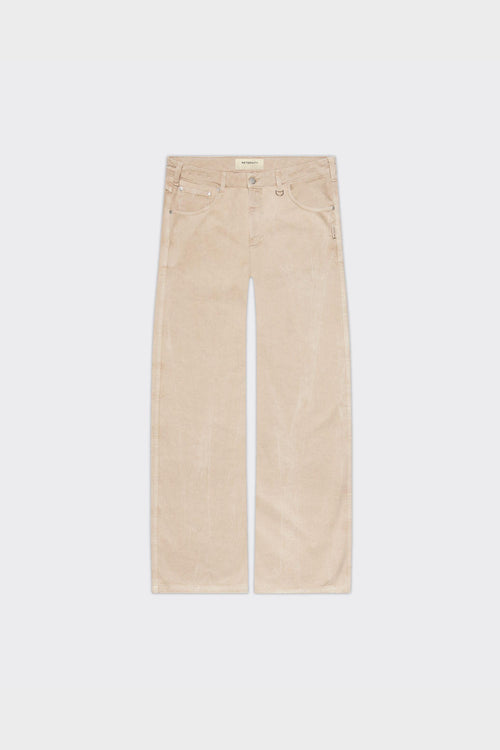 Pantaloni Canvas Wrinkled Sabbia