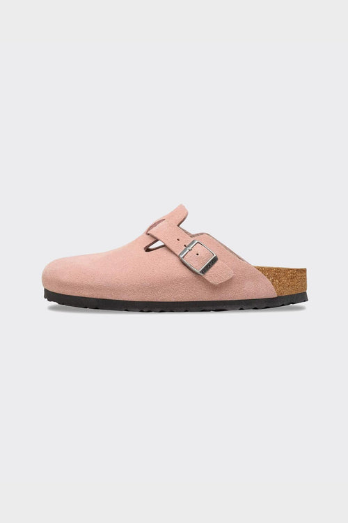 Ciabatta Boston Suede Leather Pink Clay