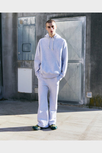 Felpa Con Cappuccio Reverse Weave Grigia - 2