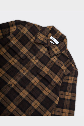 Overshirt Sacastor Check Marrone/Nera - 4