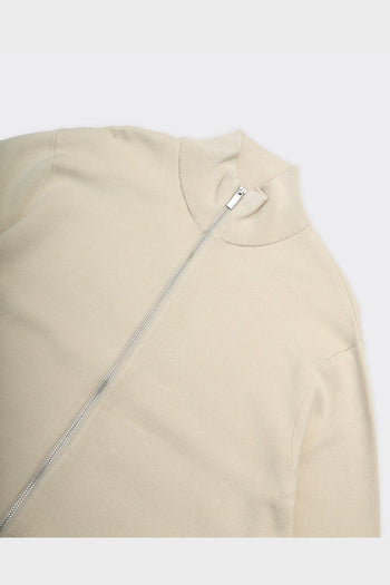 Cardigan Teller Relaxed Zip Oatmeal - 3