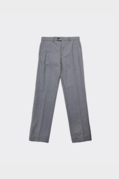 Pantalone Straight Terry Wool Blend Grey Melange
