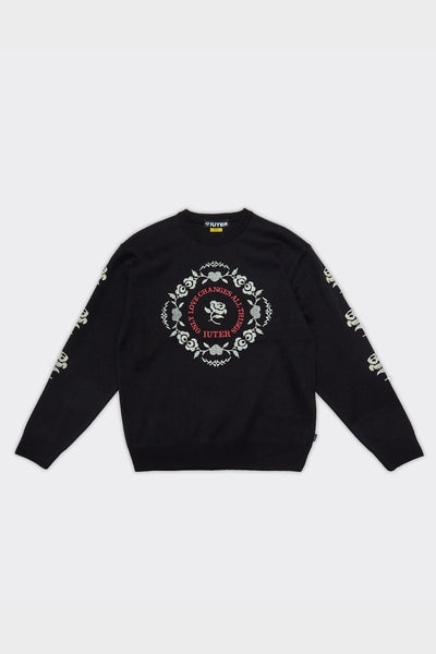 Maglione Floral Nero
