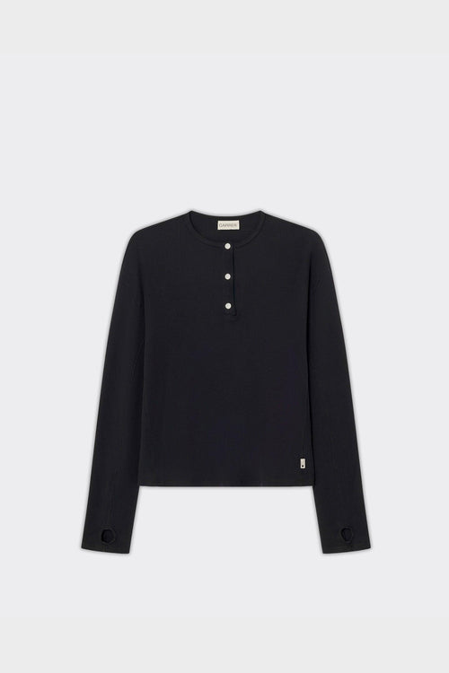 Longsleeve Lis Henley Nera