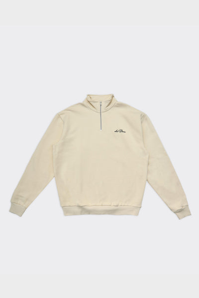 Felpa Crew Half-Zip Avorio