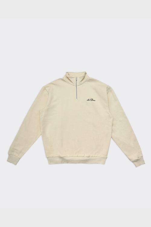 Felpa Crew Half-Zip Avorio