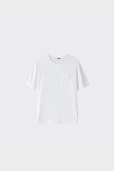 T-Shirt Semi Overfit Supima Cotton Bianca