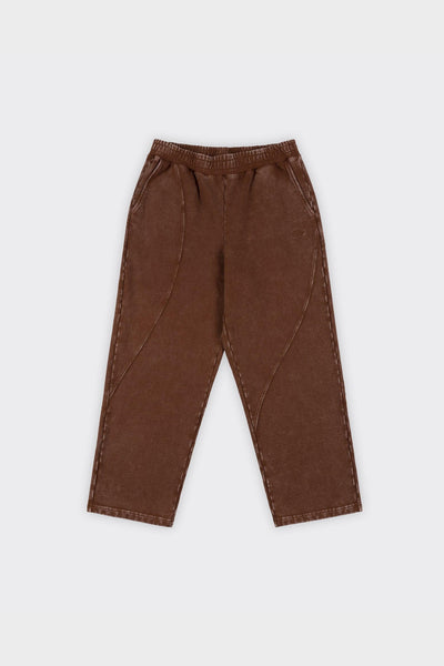 Pantalone Cyclone French Terry Snow Washed Marrone