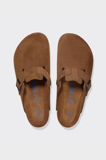 Ciabatta Boston Softbed Suede Leather Dark Tea - 4