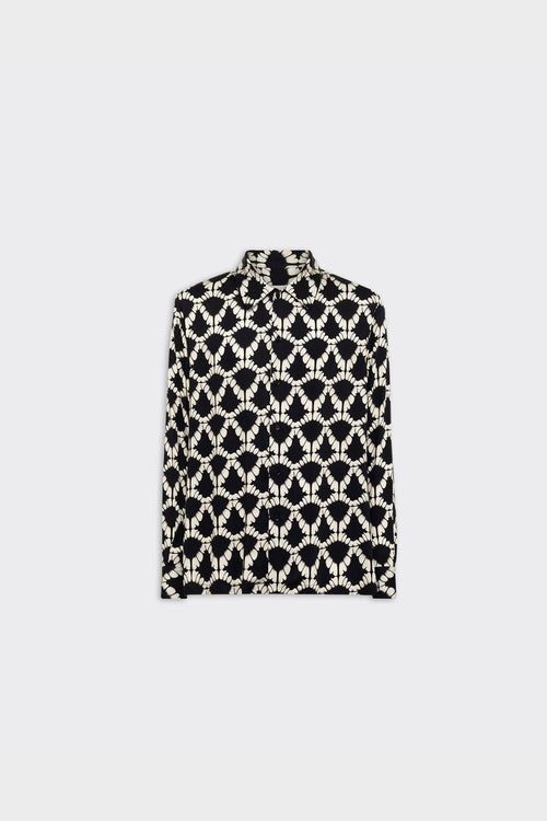 Camicia Boxy Aop Nera