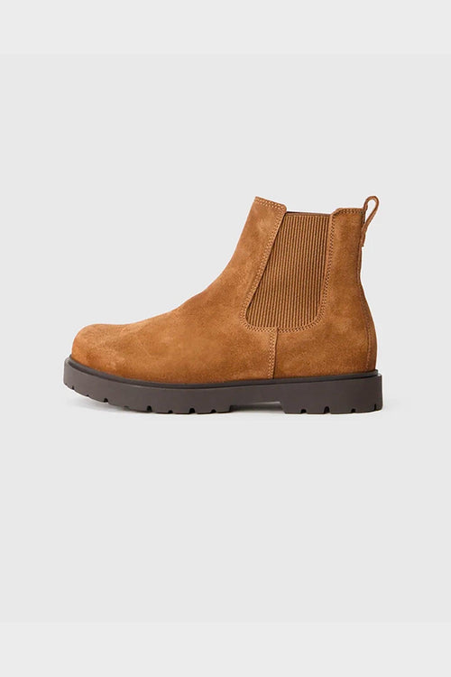 Stivale W Highwood Slip On Suede Leather Dark Tea