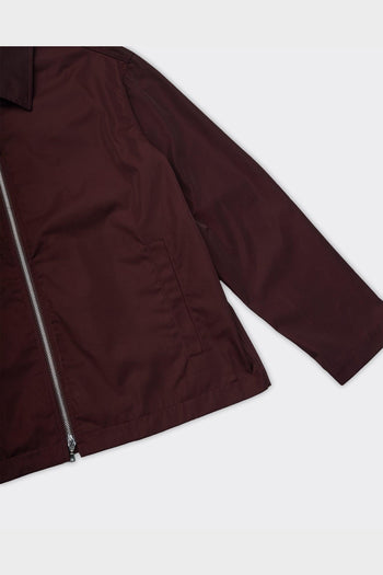 Camicia Zip Up Slim Bordeaux - 4