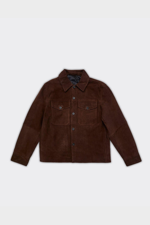 Giacca Thom Suede Overshirt Demitasse