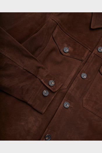 Giacca Thom Suede Overshirt Demitasse - 5