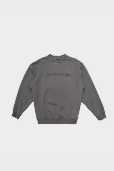 Crewneck Distressed Stamp Dark Grey