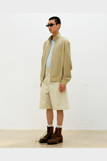 Shorts Stitch Pointed Cotton Blend Sand Beige - 2
