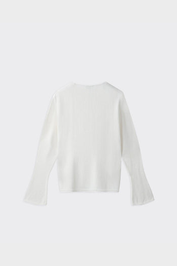 Maglia Girocollo Over Manica Lunga Crema - 2