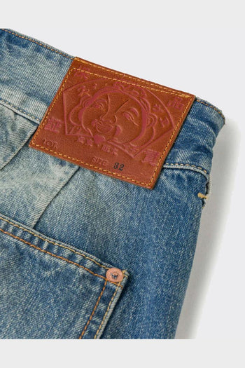 Shorts Fabric Patch Denim Light Tone Indigo - 4