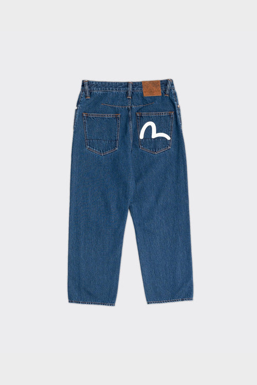 Jeans 3D Painted Seagull Denim Indigo