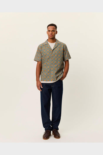 Camicia Ss Lukas Arabesque Aop Sea Moss Green - 2
