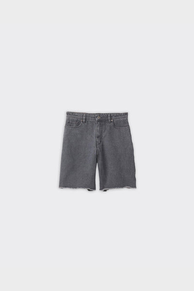 Shorts Cut Off Denim Washed Grey