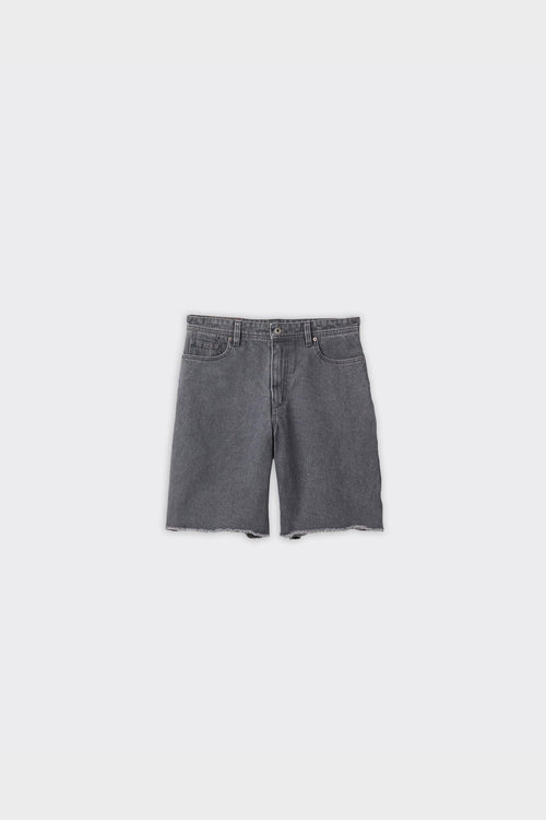 Shorts Cut Off Denim Washed Grey