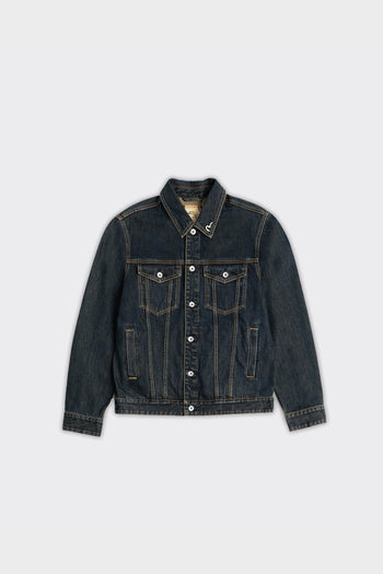 Giacca Washed Denim Printed Daicock Indigo - 2