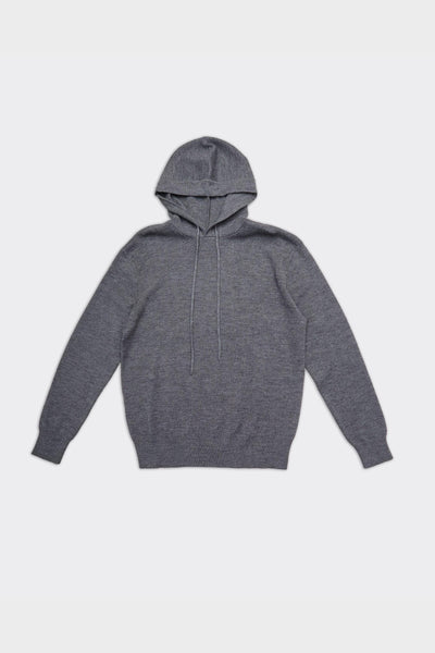 Felpa Con Cappuccio Knit Grigia