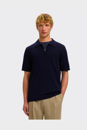 Polo Tray SS Knit Half Zip Navy Blazer - 2