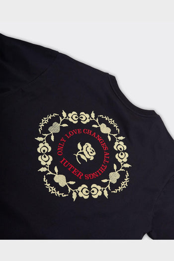 T-Shirt Floral Pocket Nera - 2