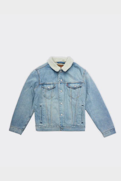 Giacca Denim Type 3 Sherpa Trucker Light Indigo