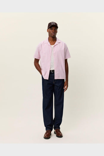 Camicia Ss Lukas Stripe Linen Crocus Pink - 4
