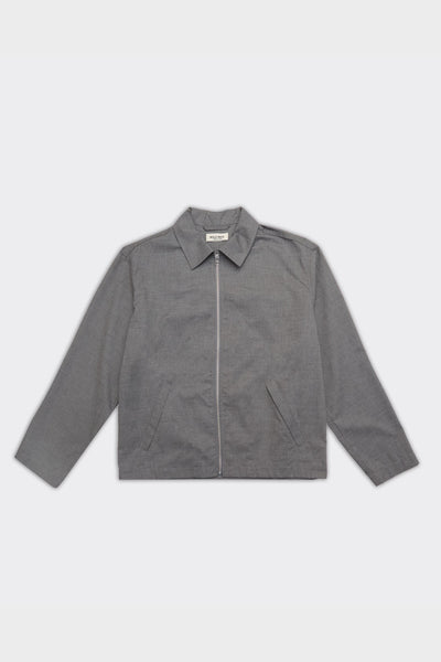 Camicia Zip Up Grigia