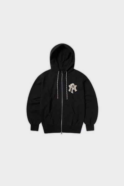 Felpa Con Cappuccio Nyp Zip Nera