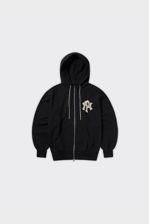 Felpa Con Cappuccio Nyp Zip Nera