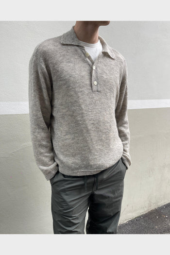 Polo Knitwear Collar Grigia - 2